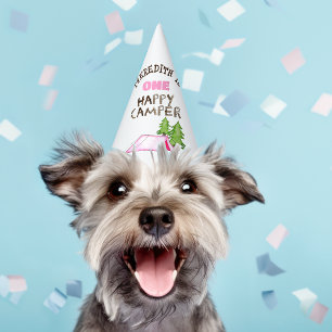 Little Girl One Happy Camper First Birthday Party Party Hat