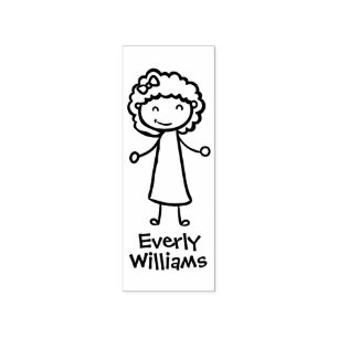 Little Girl Personalised Rubber Stamp