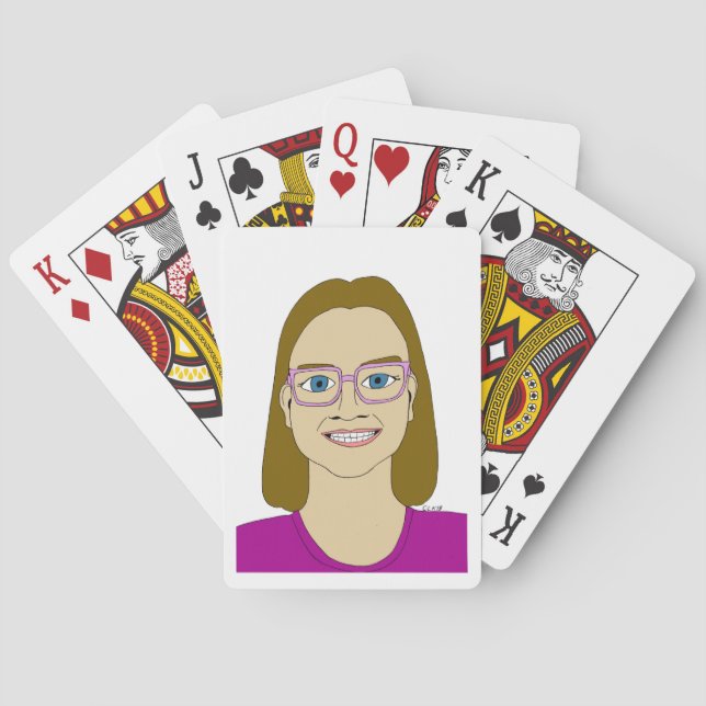 little girl    playing cards (Back)