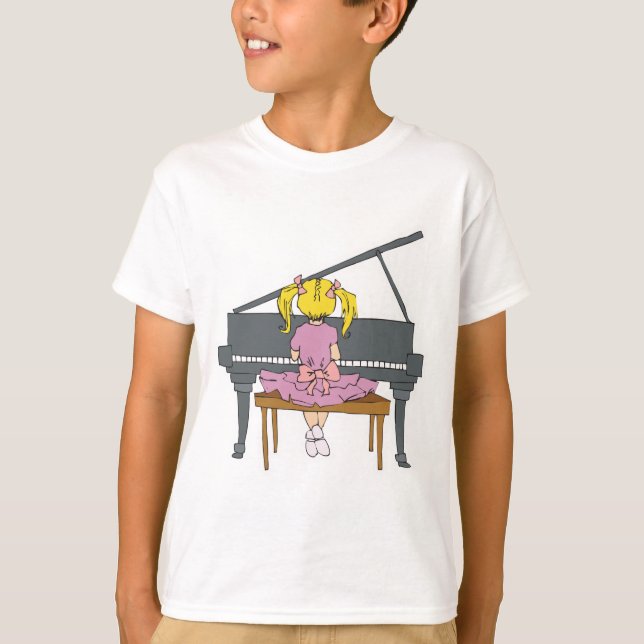 little girl playing piano T-Shirt (Front)