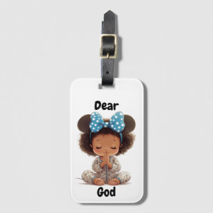 Little Girl Prayer, with Mouse Ears, Luggage Tag