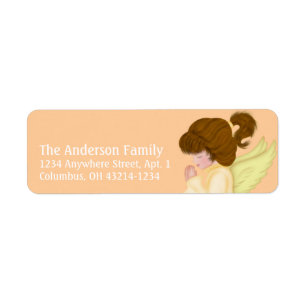Little Girl Praying Angel 2l Return Address Labels
