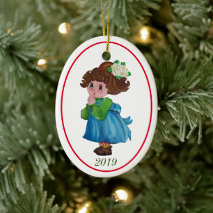 Little Girl Praying Ceramic Tree Decoration