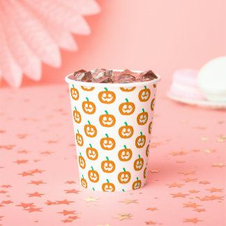 Little Girl Pumpkin Trick or Treat Paper Cups