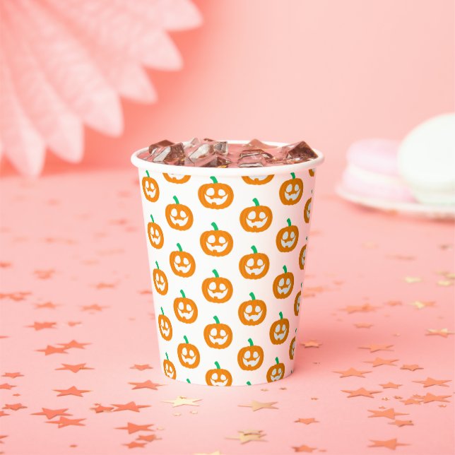 Little Girl Pumpkin Trick or Treat Paper Cups (Insitu)