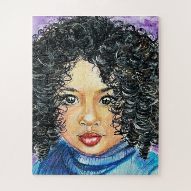 Little Girl Puzzle Painting (Vertical)