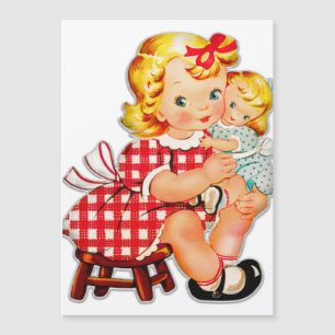 Little girl retro vintage doll child