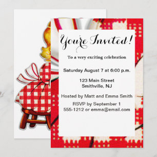 Little girl retro vintage doll child invitation