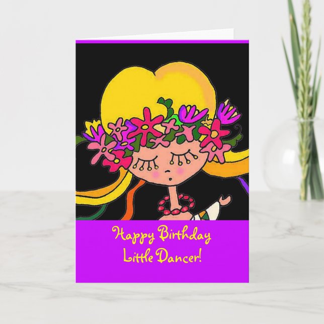 Little Girl Ukrainian Folk Art by Vera Trembach Card (Front)