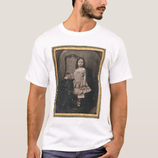 Little girl with a basket of flowers (40319) T-Shirt
