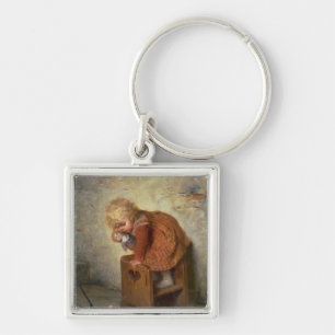 Little Girl with a Rabbit Key Ring
