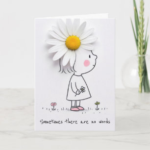 Little Girl With a White Daisy Card