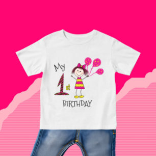 Little girl with balloons  baby T-Shirt