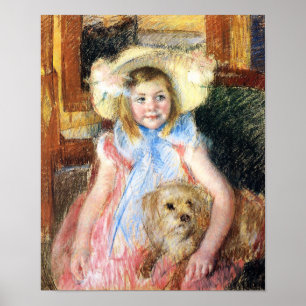 Little Girl with Dog Poster