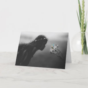 Little Girl with Fairy Birthday Greeting Card