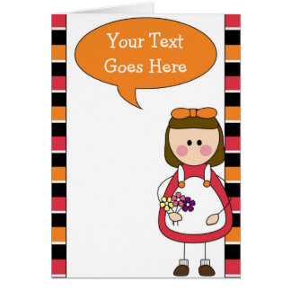 little girl with flowers