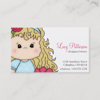 Little Girl with Flowers Gardening Business Cards