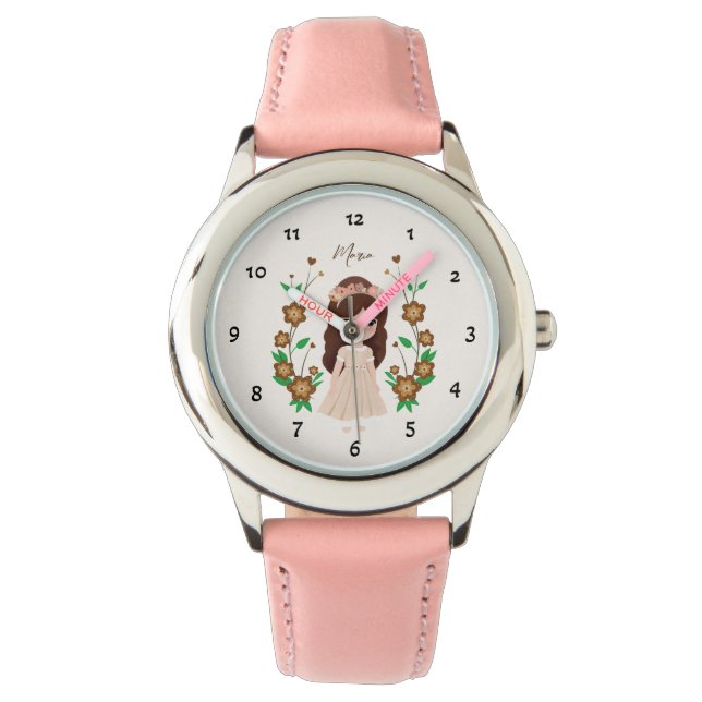 Little girl with flowers watch (Front)