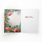 Little Girl with Pink Roses ,Birthday