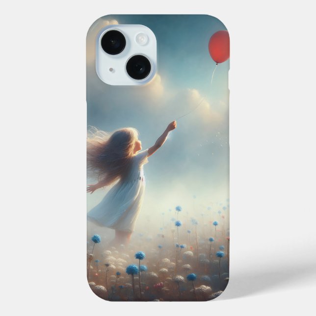 Little Girl With Red Balloon Case-Mate iPhone Case (Back)