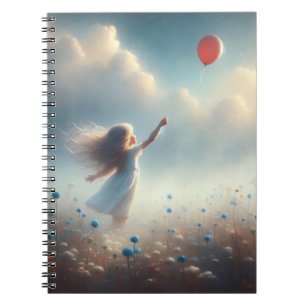 Little Girl With Red Balloon Notebook