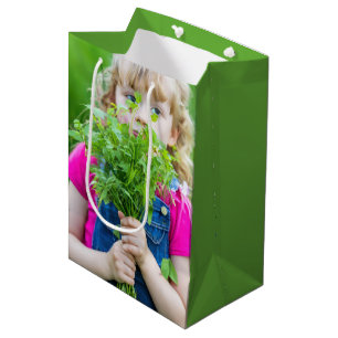 Little Girl With Weeds for Birthday Medium Gift Bag