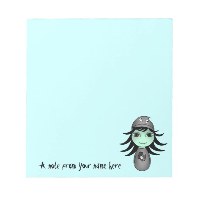 Little girl zombie notepad (Front)