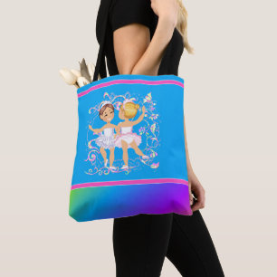 Little Girls Ballet Dancer Tote Bag