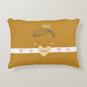 Little Girls Boho Princess Decorative Cushion