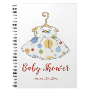 Little Girl's Dot Dress - Baby Shower Notebook