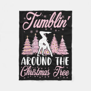 Little Girls Gymnastics Handstand Gymnast Christma Fleece Blanket