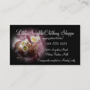 Little Girls Hand w/ Daisies Child Business Cards