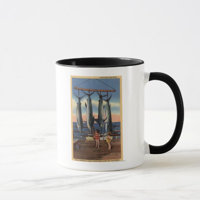 Little Girls Looking at Caught Swordfish Mug (Right)