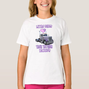 Little Girls Love Their Trucker Dads Apparel T-Shirt