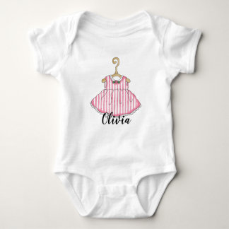 Little Girl's Pink Dress Infant Creeper