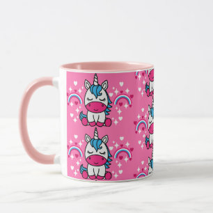 Little Girls Pink Unicorn Pony Mug