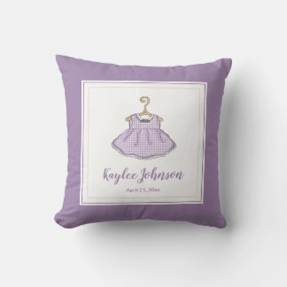Little Girl's Purple Dress  - Baby Birth Pillow