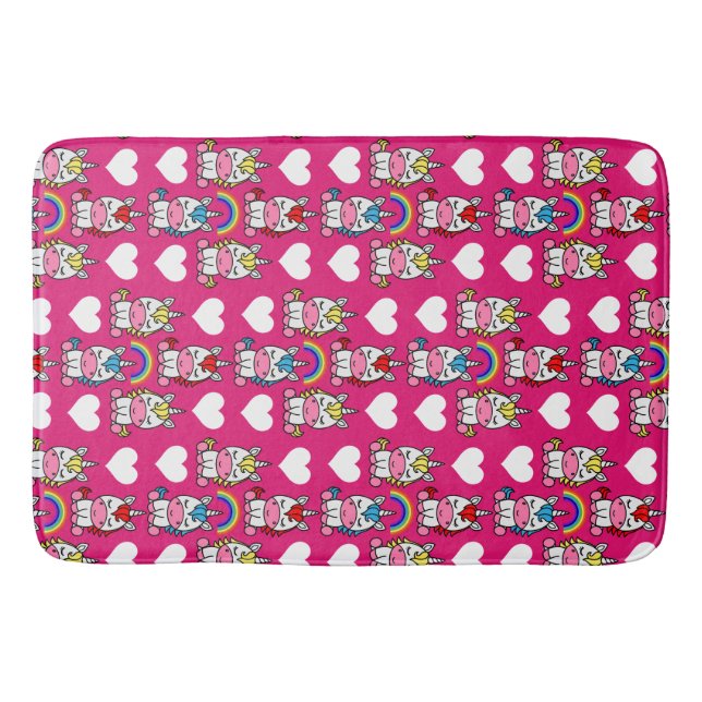 Little Girls Unicorn Pony Bath Mat (Front)