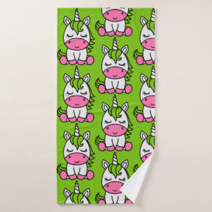 Little Girls Unicorn Pony Bath Towel