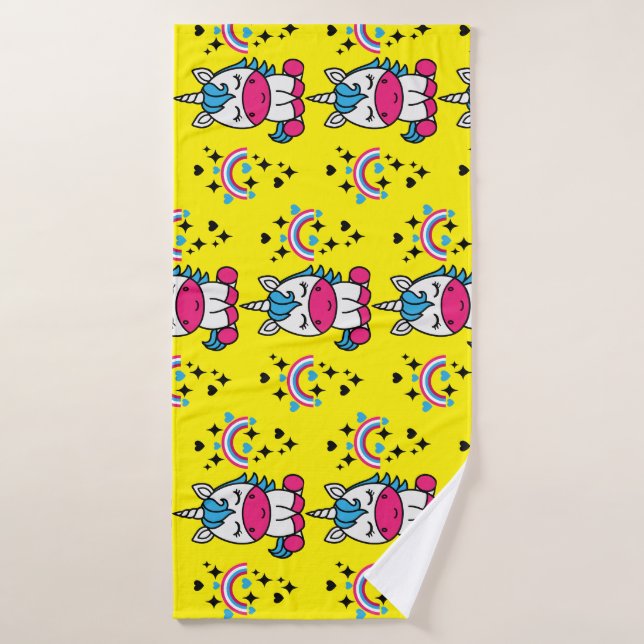 Little Girls Unicorn Pony Bath Towel (Bath Towel)