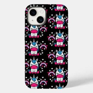 Little Girls Unicorn Pony Case-Mate iPhone 14 Case