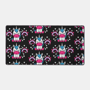 Little Girls Unicorn Pony Desk Mat