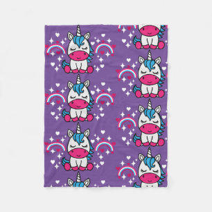 Little Girls Unicorn Pony Fleece Blanket