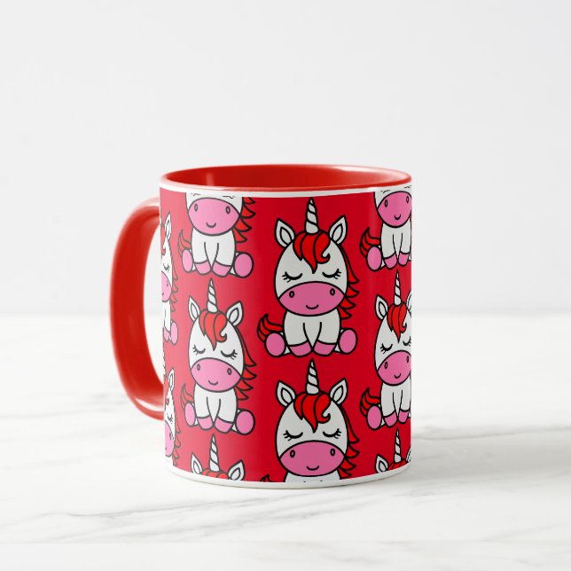 Little Girls Unicorn Pony Mug (Front Left)
