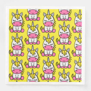 Little Girls Unicorn Pony Napkin