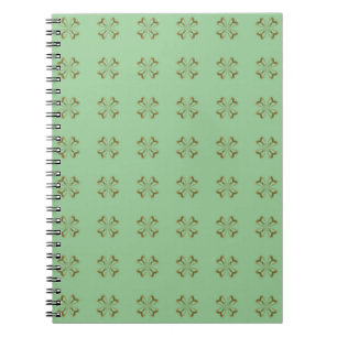 Little Gold Flowers on Mint Notebook