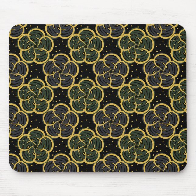 Little golden flowers seamless pattern mouse mat (Front)