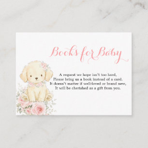 Little Golden Girl Baby Shower Books for Baby Enclosure Card