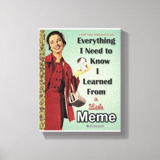 Little Golden Meme Canvas Print Wall Art