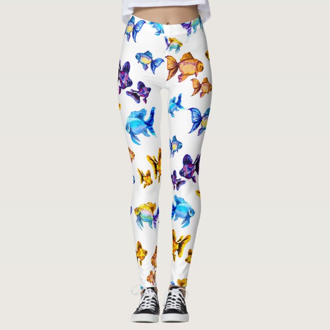 Little Goldfishes Pattern Leggings (Front)